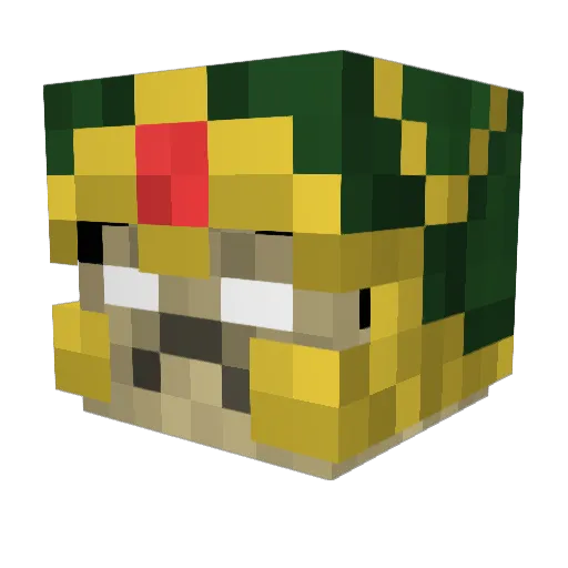 carlvk Minecraft avatar head, 3D render