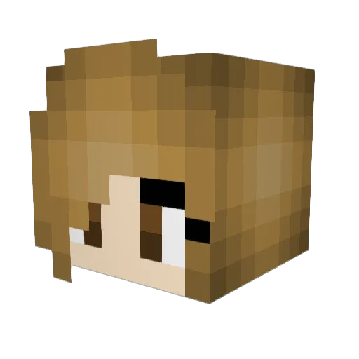 carly444 Minecraft avatar head, 3D render