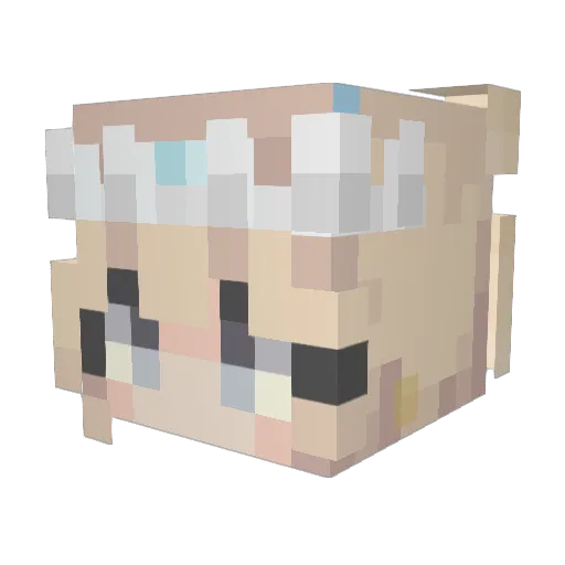 carly_1 Minecraft avatar head, 3D render