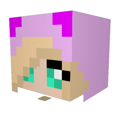 carlycarroll Minecraft avatar head, 3D render