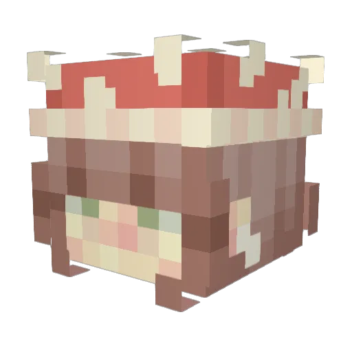 carlyelizabeth Minecraft avatar head, 3D render