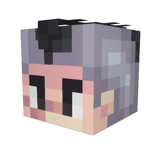carmangary Minecraft avatar head, 3D render