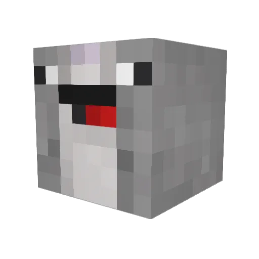 carmax Minecraft avatar head, 3D render