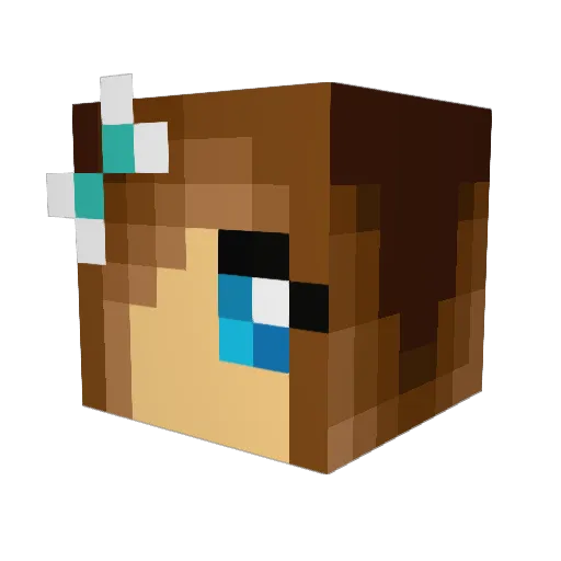carmelldansen123 Minecraft avatar head, 3D render