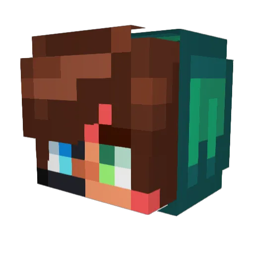 carmenaku Minecraft avatar head, 3D render