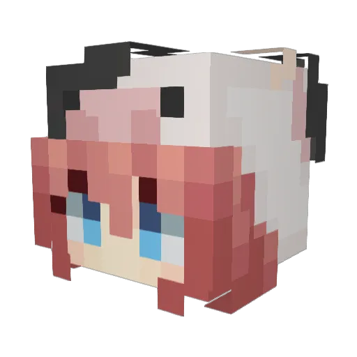 carmilluah Minecraft avatar head, 3D render