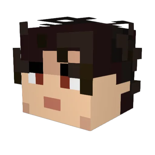 carmouthcake Minecraft avatar head, 3D render