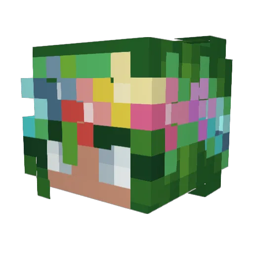 carmpool Minecraft avatar head, 3D render