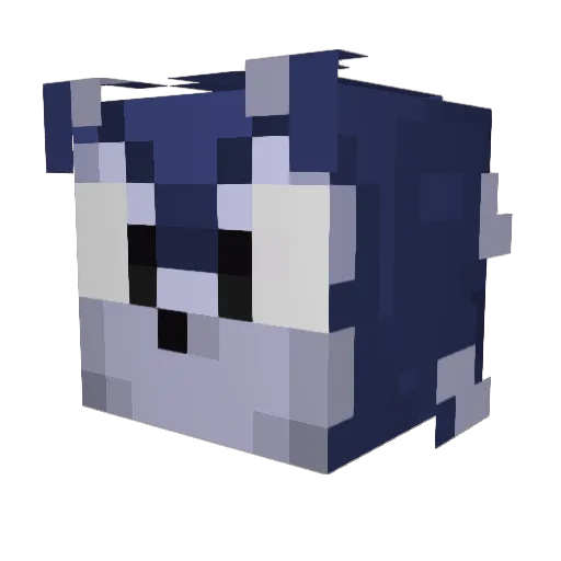 carnivalborker Minecraft avatar head, 3D render