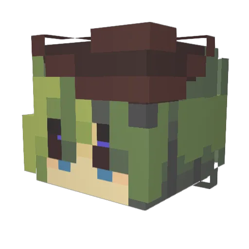 carnivorousecho Minecraft avatar head, 3D render