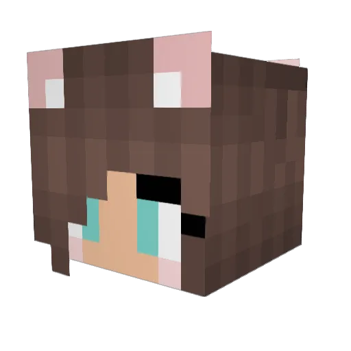 caro0o Minecraft avatar head, 3D render