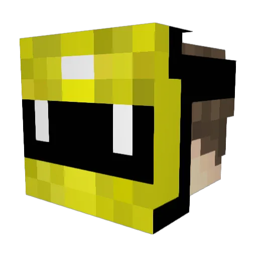 caroa Minecraft avatar head, 3D render