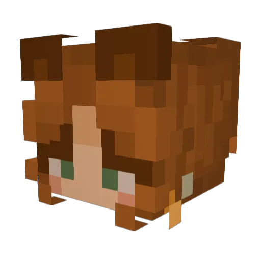 caroblair Minecraft avatar head, 3D render