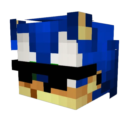 carodean Minecraft avatar head, 3D render