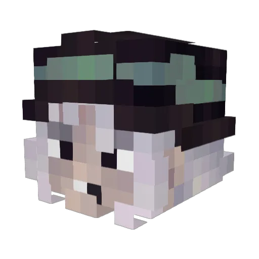 carola1 Minecraft avatar head, 3D render