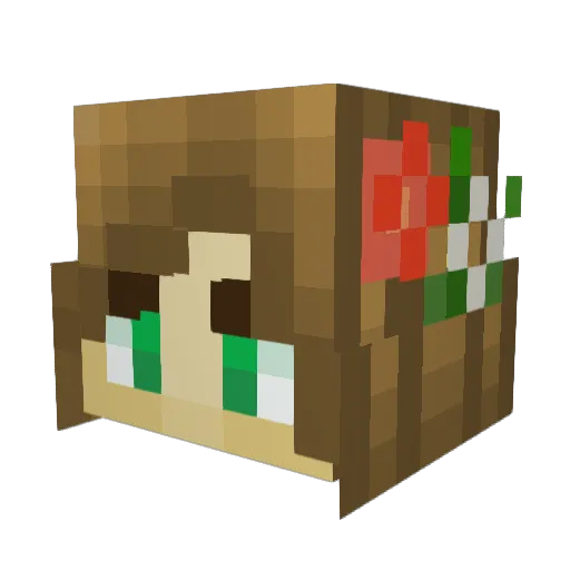 carolientje Minecraft avatar head, 3D render