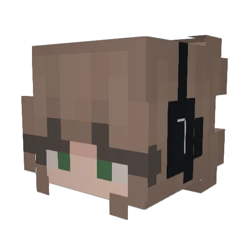 carolii Minecraft avatar head, 3D render