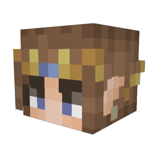 caroline389 Minecraft avatar head, 3D render