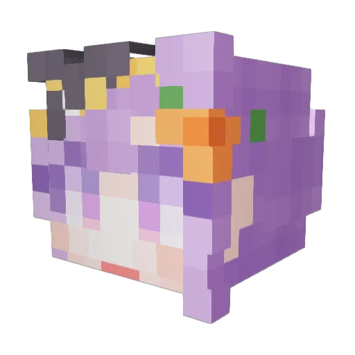 caroline78 Minecraft avatar head, 3D render