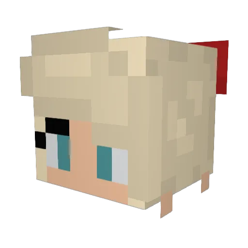 carolinemitchell Minecraft avatar head, 3D render