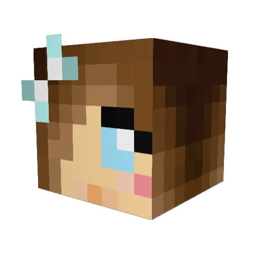 carolyn77 Minecraft avatar head, 3D render