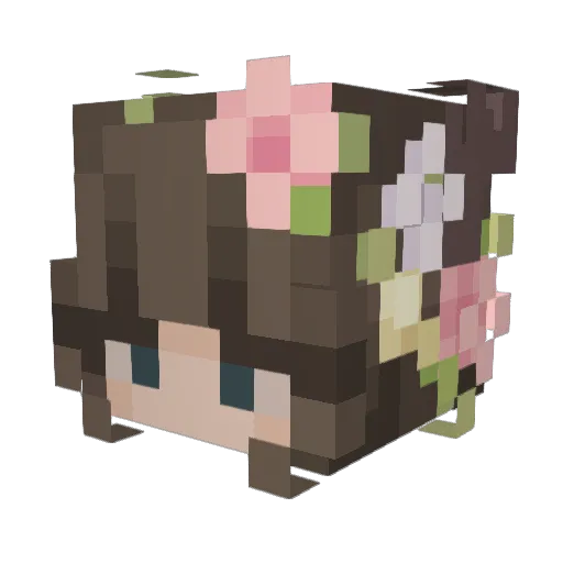 caromelly Minecraft avatar head, 3D render