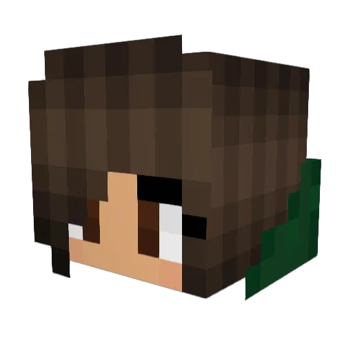 caroolina Minecraft avatar head, 3D render