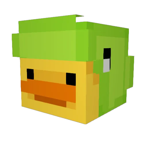 carooola Minecraft avatar head, 3D render