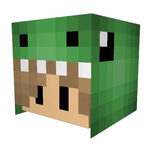 carot36 Minecraft avatar head, 3D render