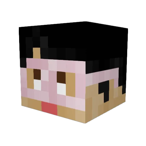 carovann Minecraft avatar head, 3D render