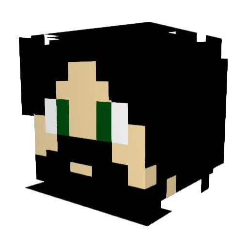 carrickdan Minecraft avatar head, 3D render
