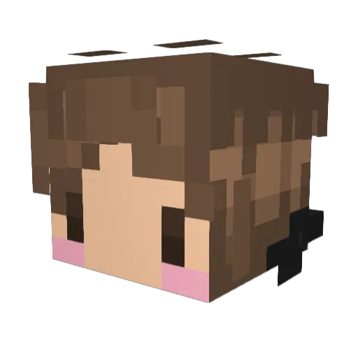 carrie888 Minecraft avatar head, 3D render