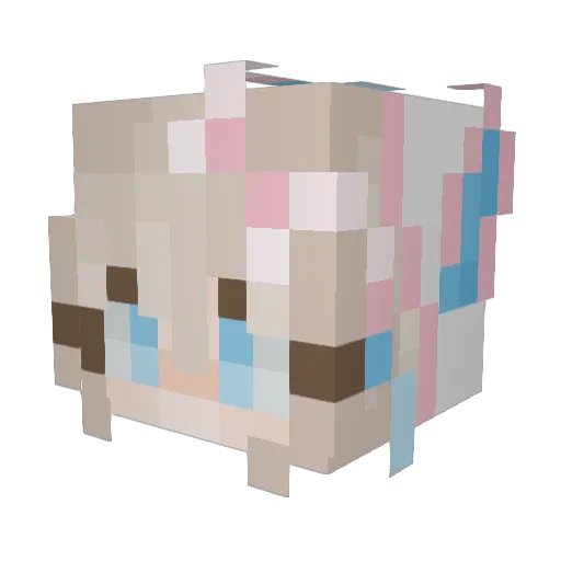 carrighead Minecraft avatar head, 3D render
