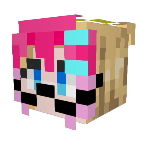 carrot_goddess Minecraft avatar head, 3D render