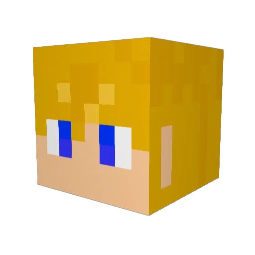 carrot_kh Minecraft avatar head, 3D render