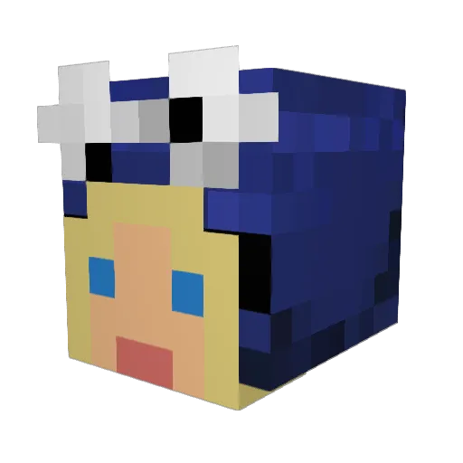 carrotcar1 Minecraft avatar head, 3D render