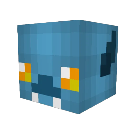 carrotkinky Minecraft avatar head, 3D render