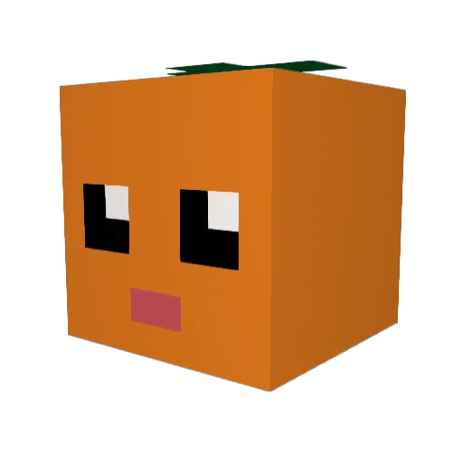 carrotsure Minecraft avatar head, 3D render