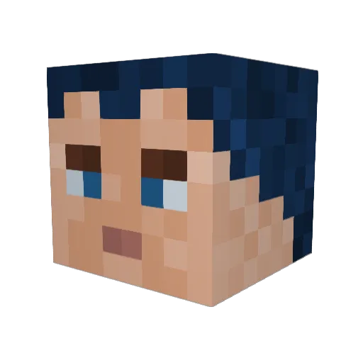 carrottorch Minecraft avatar head, 3D render