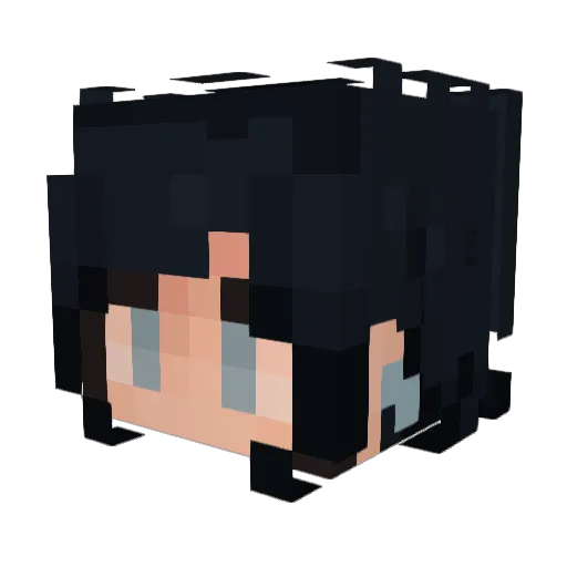 carrottototo Minecraft avatar head, 3D render