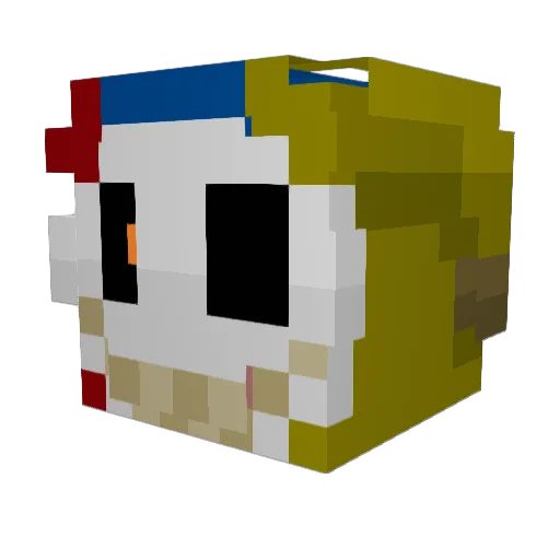 carsonbowers Minecraft avatar head, 3D render