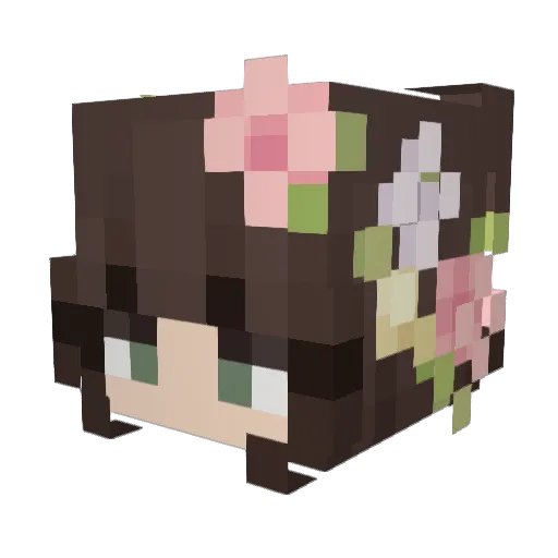 carsonemma Minecraft avatar head, 3D render