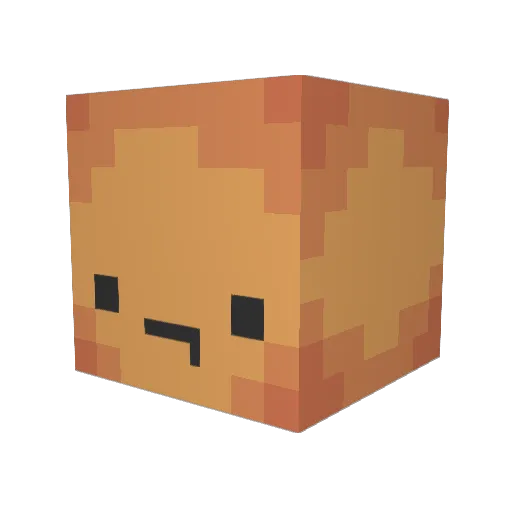 cartburger Minecraft avatar head, 3D render