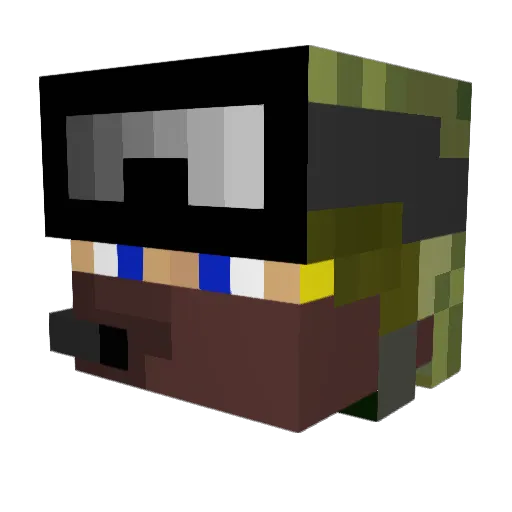 carter911 Minecraft avatar head, 3D render