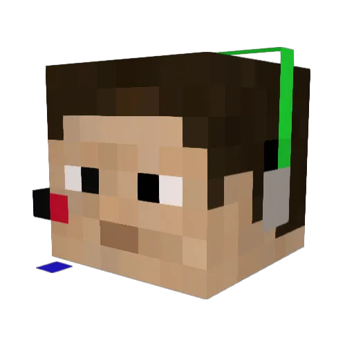 carterweb Minecraft avatar head, 3D render