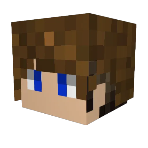 carthjr Minecraft avatar head, 3D render