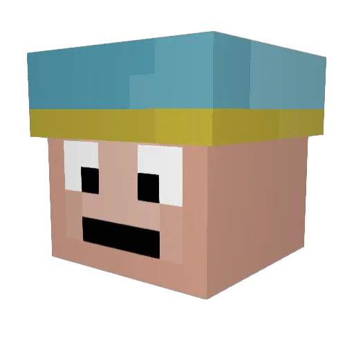 cartman1337 Minecraft avatar head, 3D render