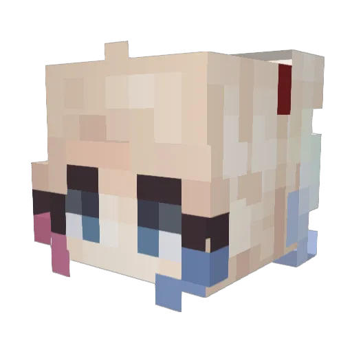 cartoonautopsy Minecraft avatar head, 3D render