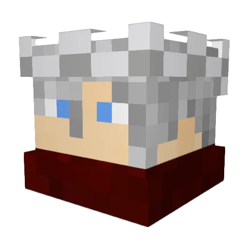 cartoonkarl Minecraft avatar head, 3D render