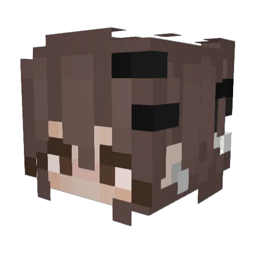 carttrain Minecraft avatar head, 3D render